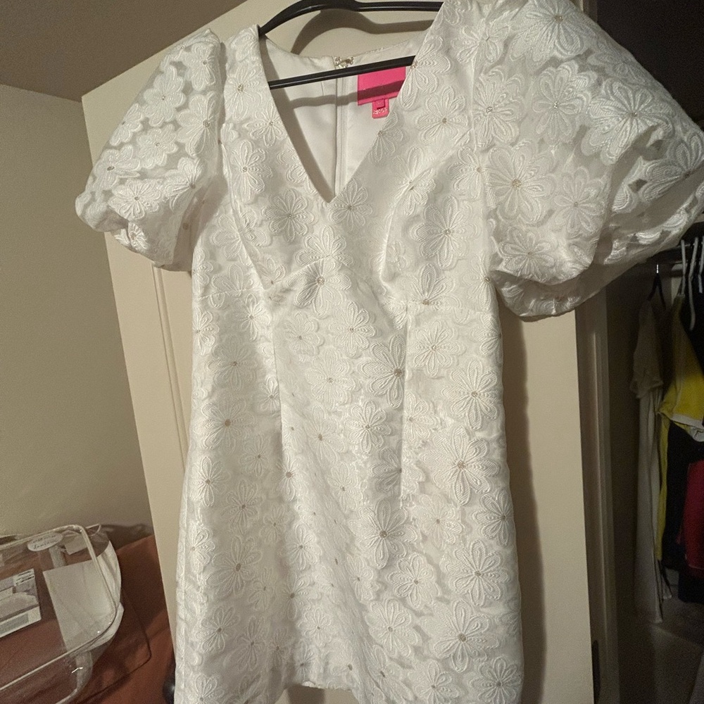 Lilly Pulitzer White Floral Midi Dress